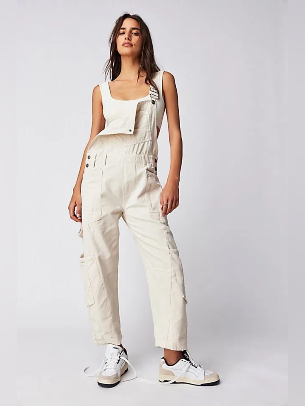 Free People Rayna Carpenter Cargo Overalls